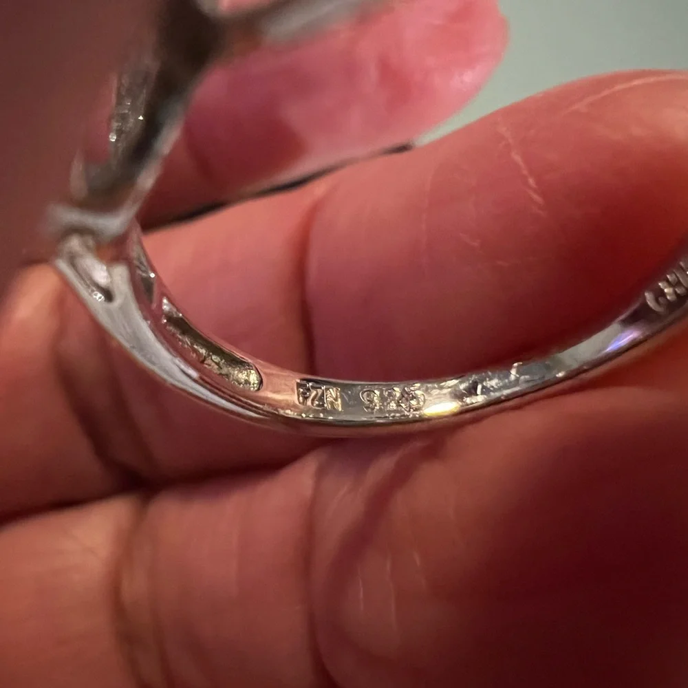 Beautiful Halo Elegant Gold and .925 Silver Women's CZ Pave Ring - Picture 7 of 9